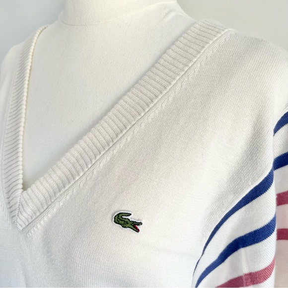 Lacoste V-neck Cotton Dress - Picture 3 of 7